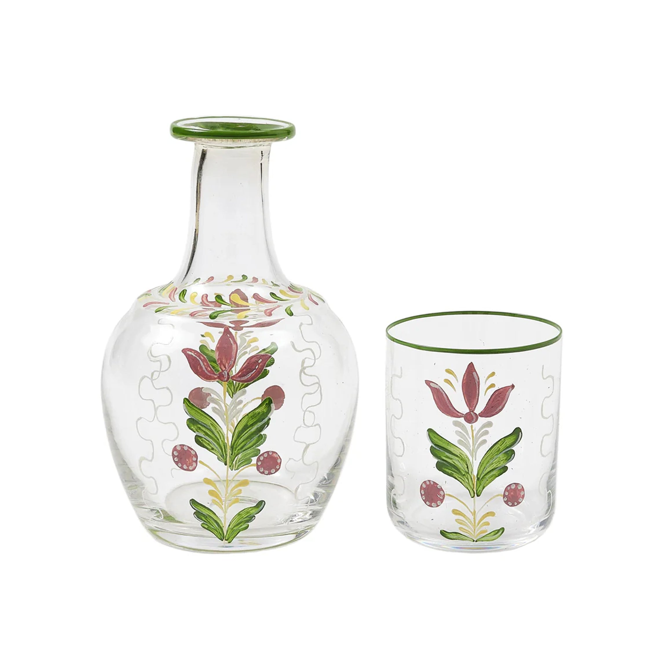 Murano Tulip Hand-Painted Bedside Set