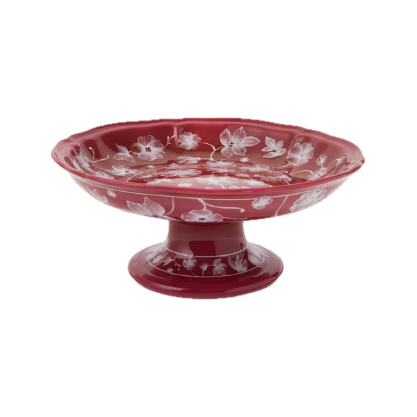 Floral Fruit Stand in Magenta by Ginori 1735 | Over The Moon
