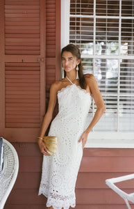 Amoria Midi Dress in White