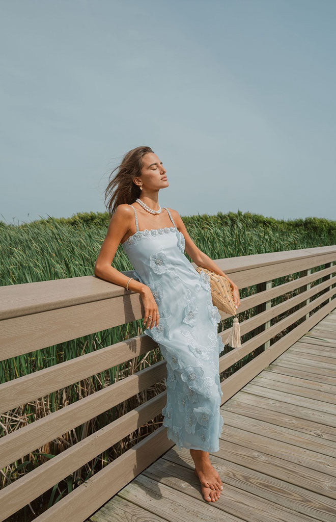 Gardenia Maxi Dress in Blue