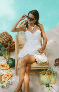 Bloom Mini Dress in White