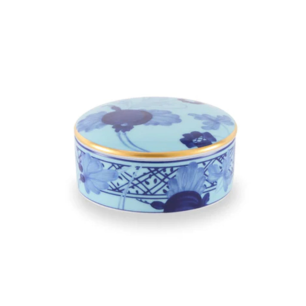 Small Round Box with Lid, 3" in Iris