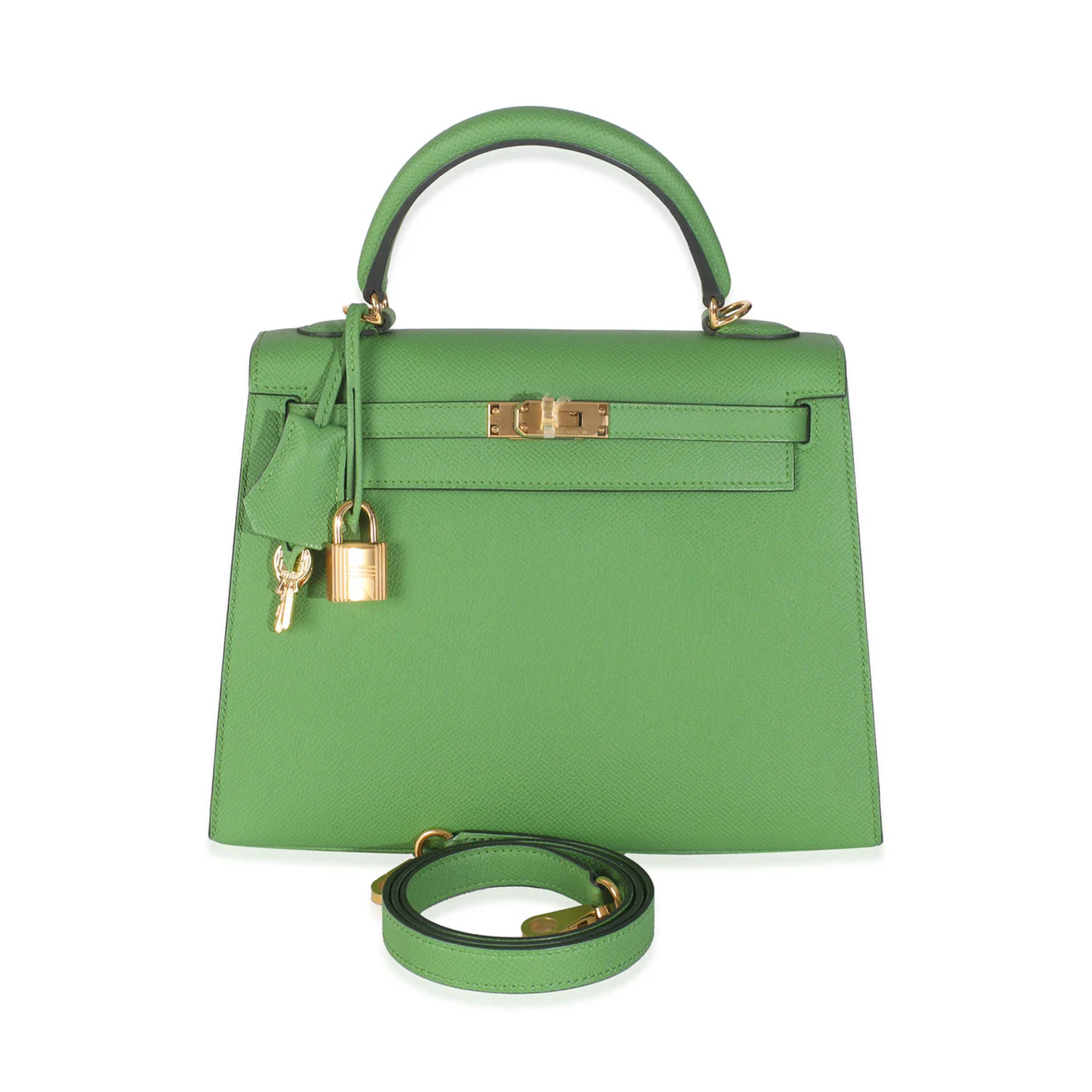 Hermès Vert Yucca Epsom Sellier Kelly 25