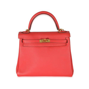 Hermès Geranium Togo Retourne Kelly 25