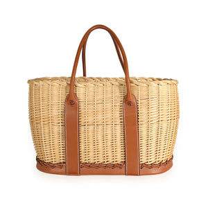 Hermès Fauve Barenia Wicker Osier Garden Party 36