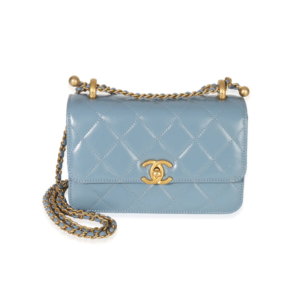 Chanel Blue Quilted Calfskin Mini Perfect Fit Flap Bag