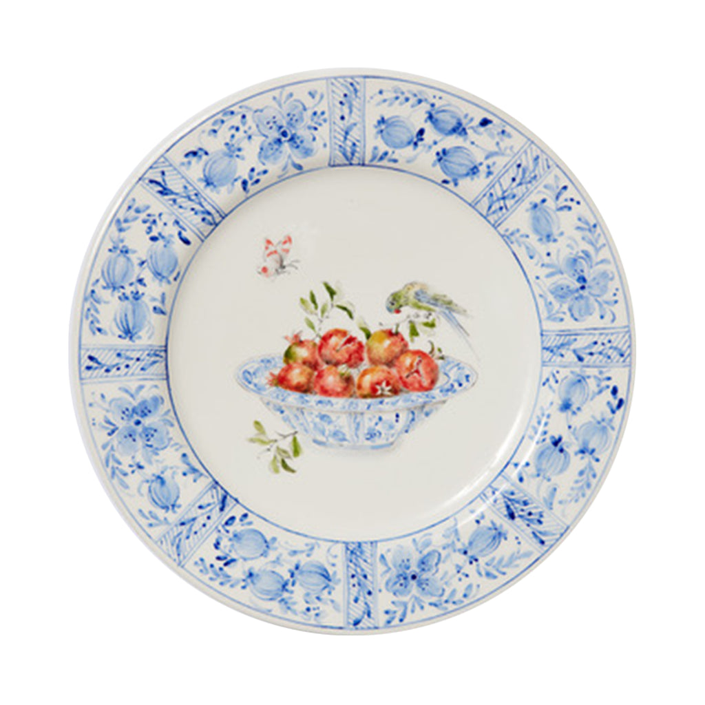 Delft Plates in Pomegranates, Set of 4