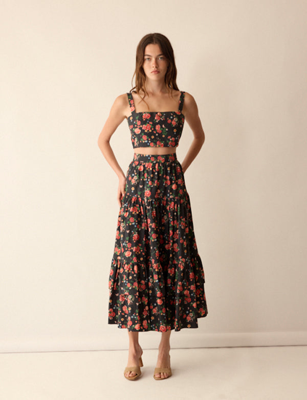 Elsa Skirt in Midnight Garden