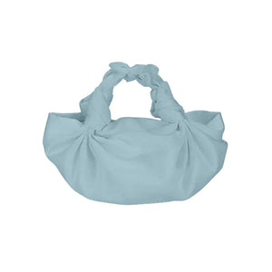 Medium Size Baby Blue NLA Silk Knot Bag