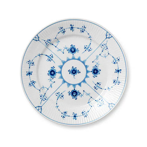 Blue Fluted Plain Salad Plate 8.75