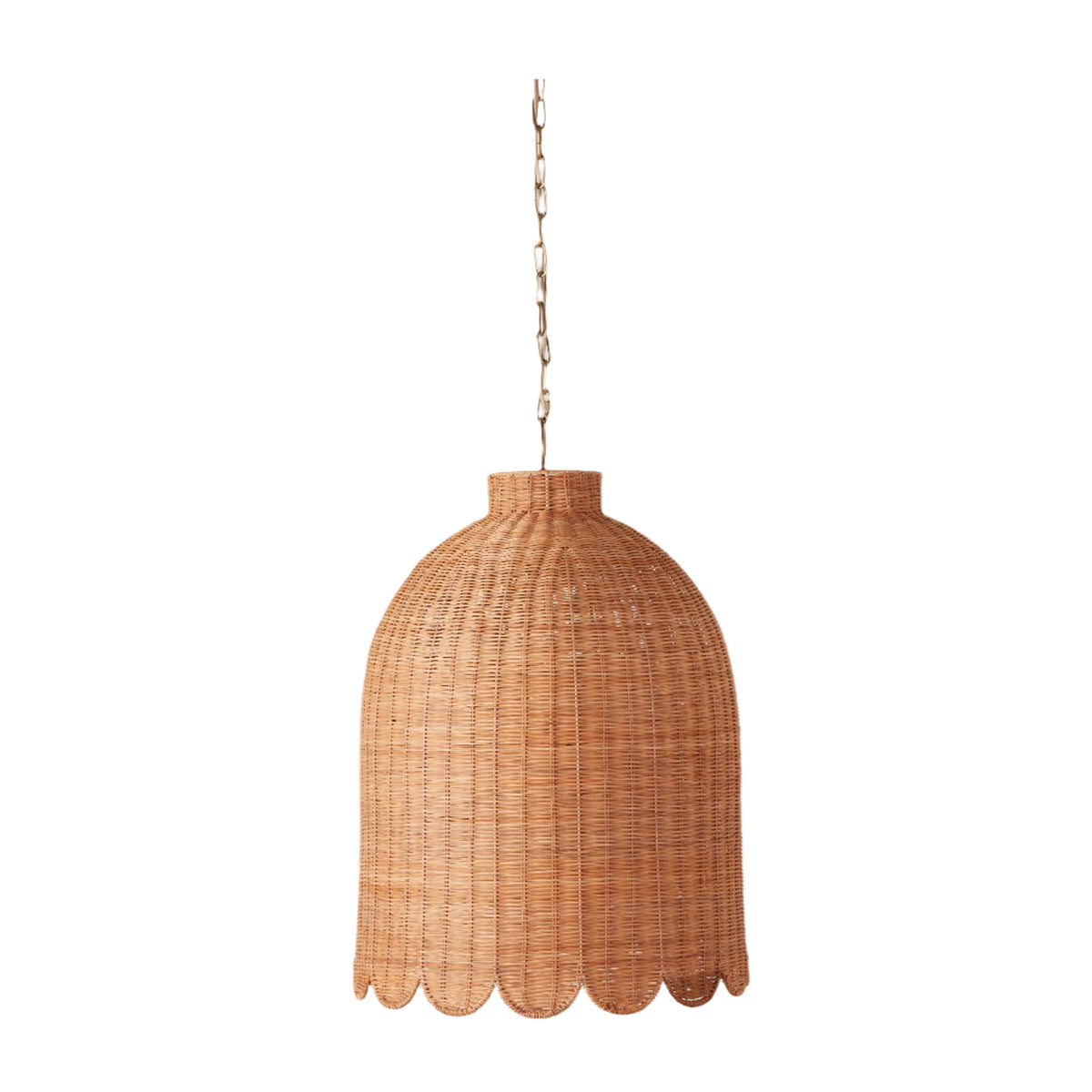 Maude Rattan Scallop Chandelier
