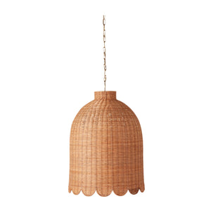 Maude Rattan Scallop Chandelier