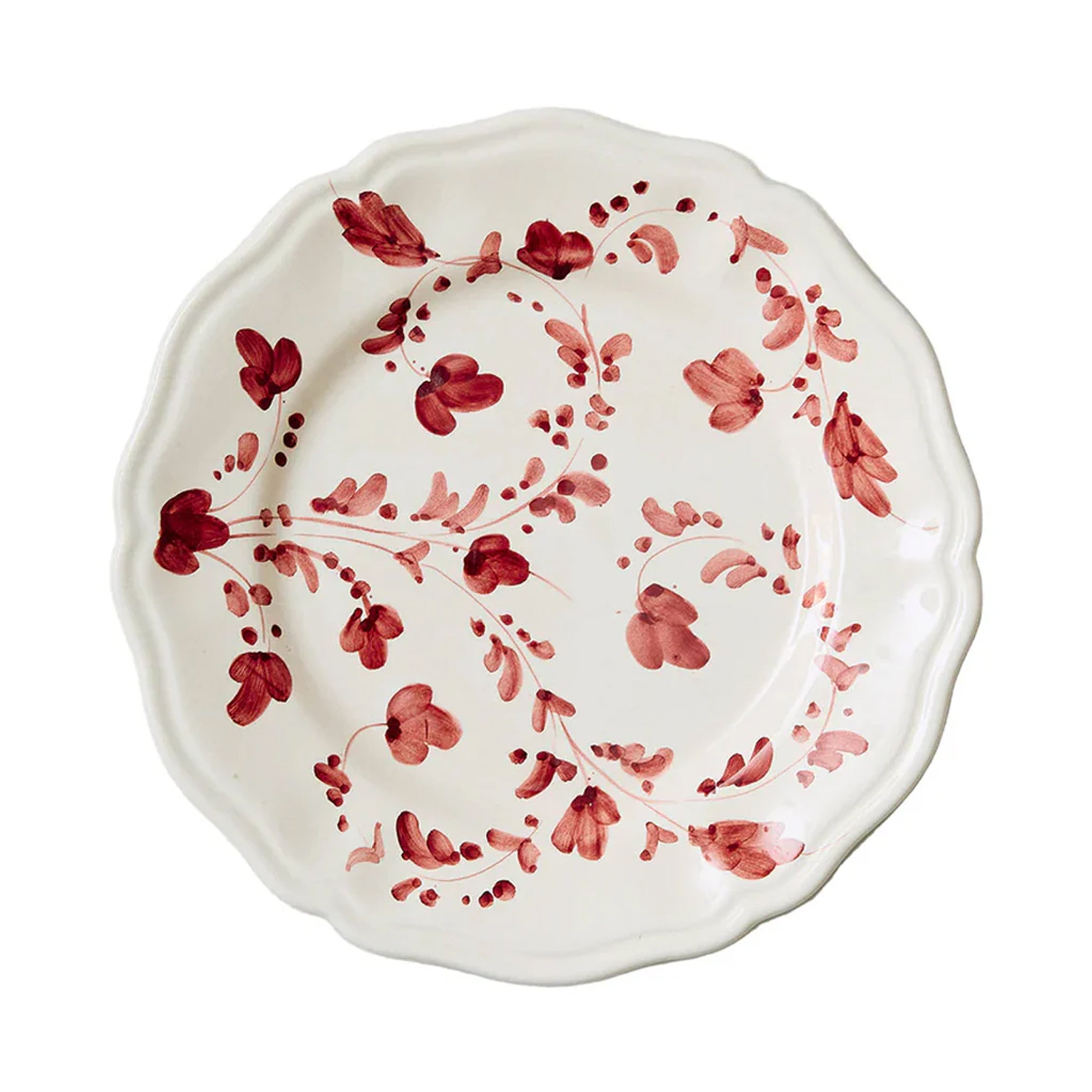 Flora Dinner Plate in Burgundy