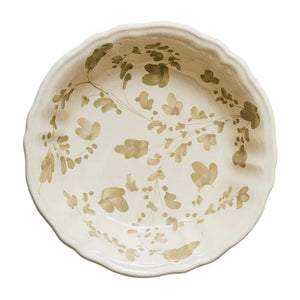Flora Extra Large Serving Bowl in Ecru