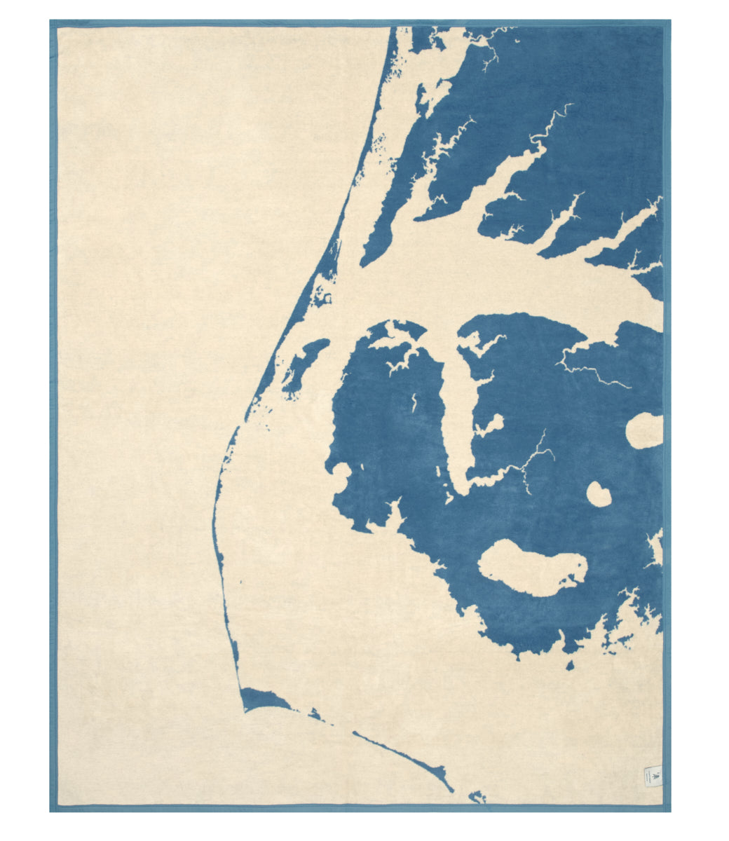 Outer Banks Map Blanket