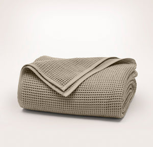 Waffle Bed Blanket in Oak
