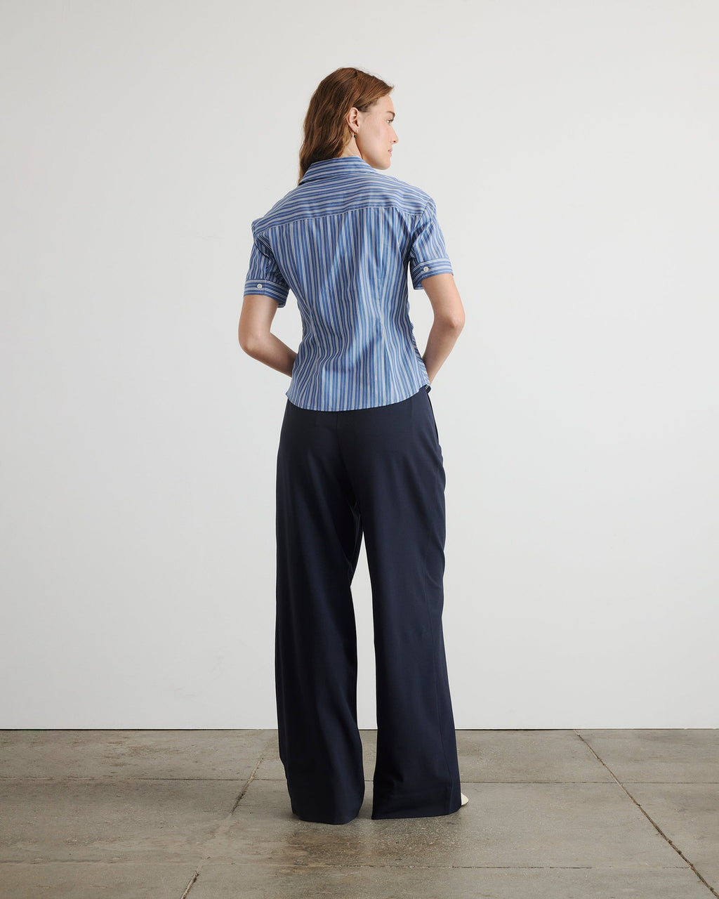 Oakley Stripe Top in French Blue & White Multi