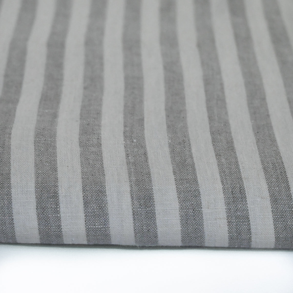 Linen Napkins in Oatmeal & Gray Stripe, Set of 4