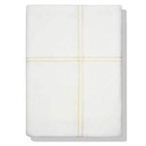 Elizaveta Duvet Cover in Ochre Hemstitch