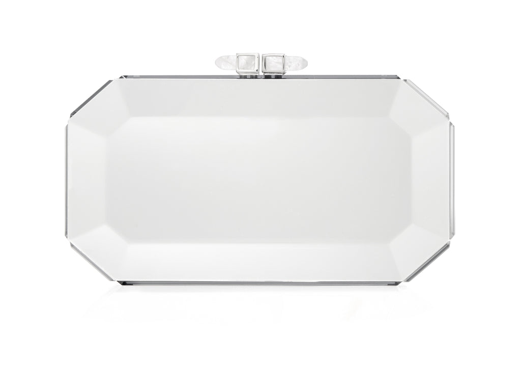 Faye Reflection Silver Clutch