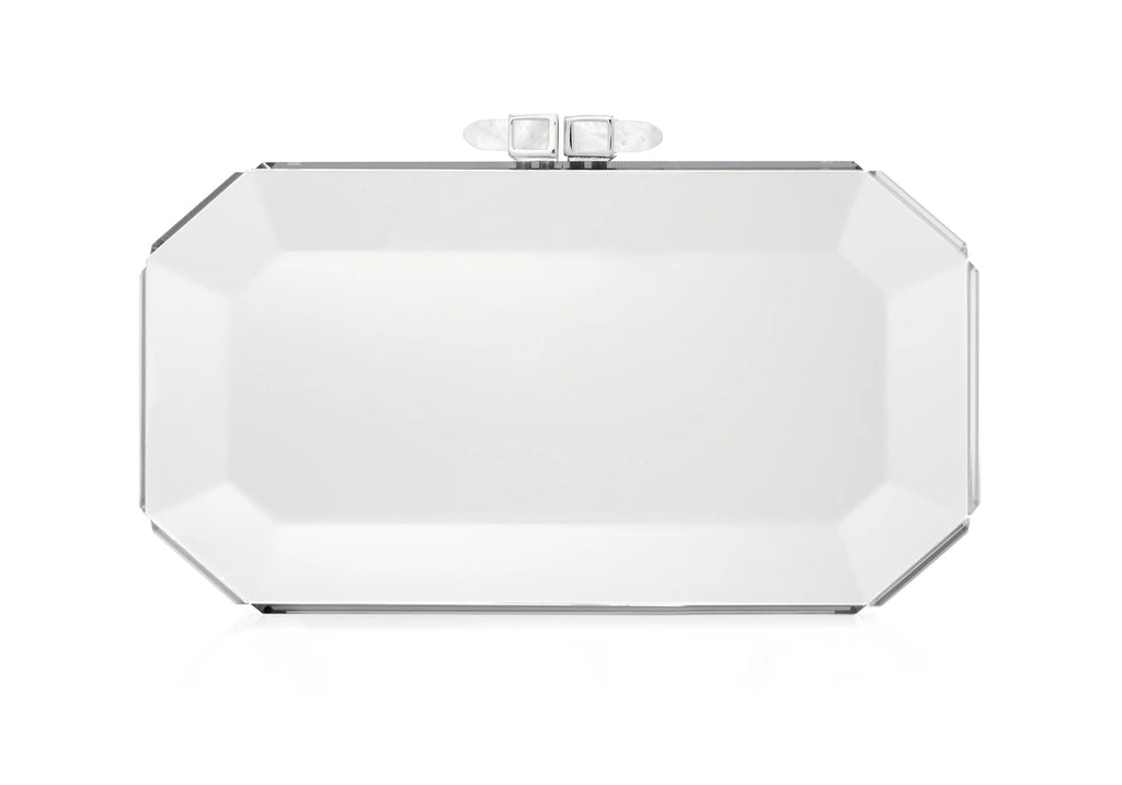 Faye Reflection Silver Clutch