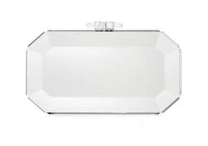Faye Reflection Silver Clutch