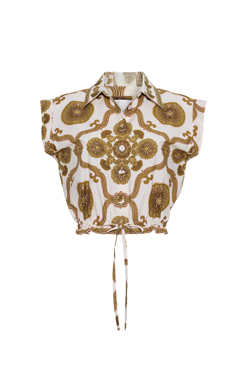 Octavia Top in Mod Floral Olive