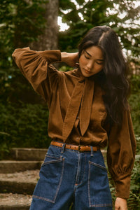 Odessa Shirt in Khaki Brown