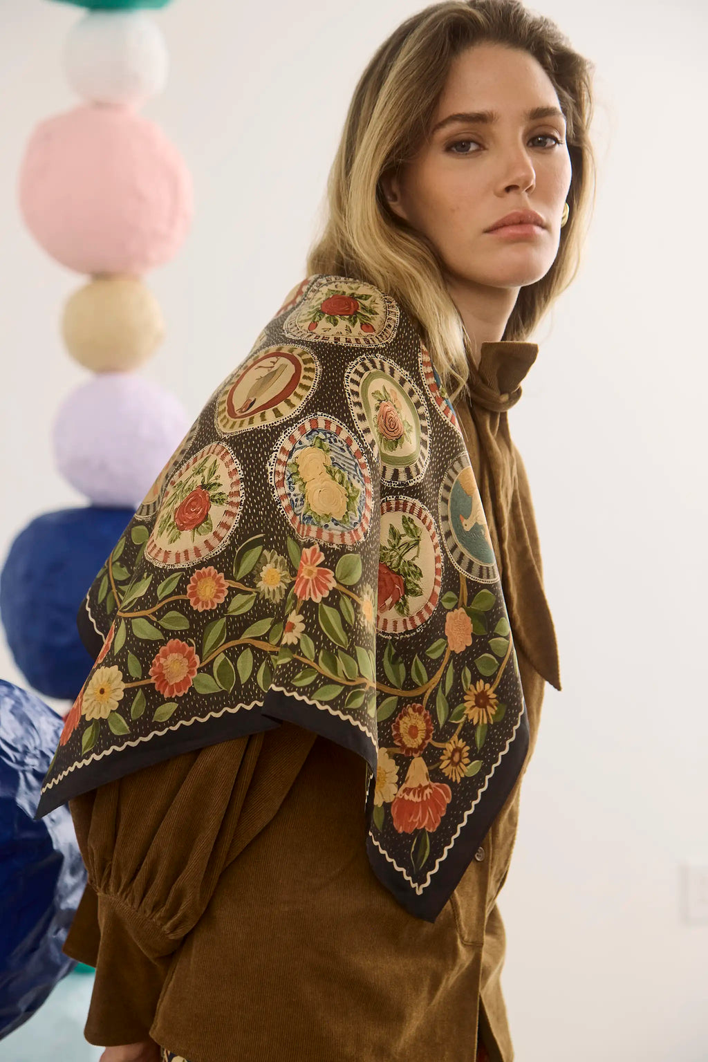 Oversized Scarf in Found Heirloom