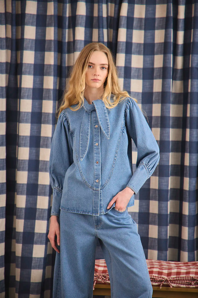 Odessa Shirt in Vintage Denim