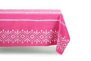 Ojete Rectangular Tablecloth in Bougainvillea