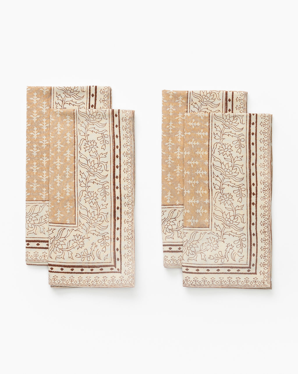 (Set of 4) Olena Block Print Napkins
