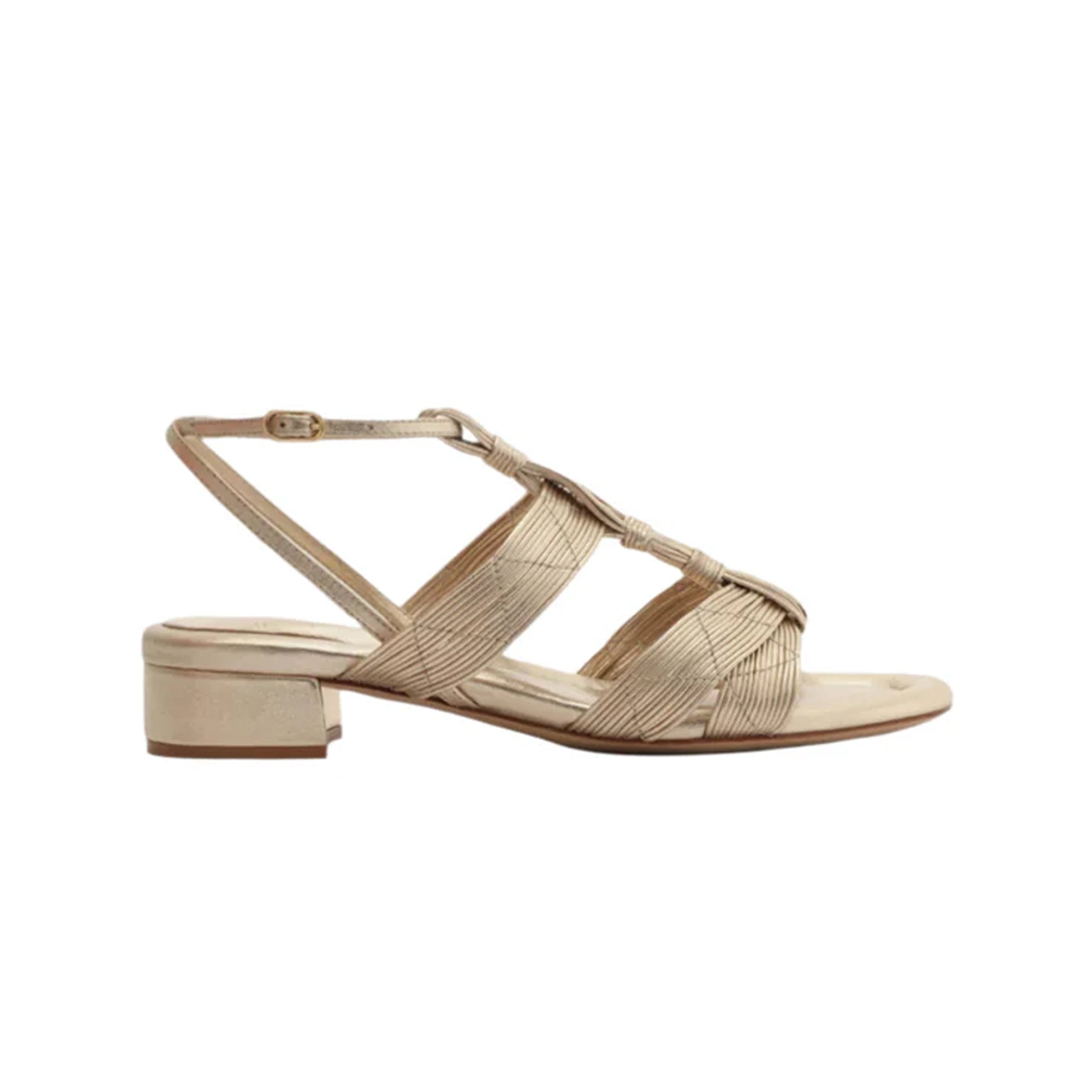 Olga Block 30 Sandal in Golden