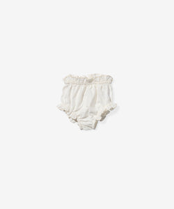 Olive Baby Dress in Cream Windowpane