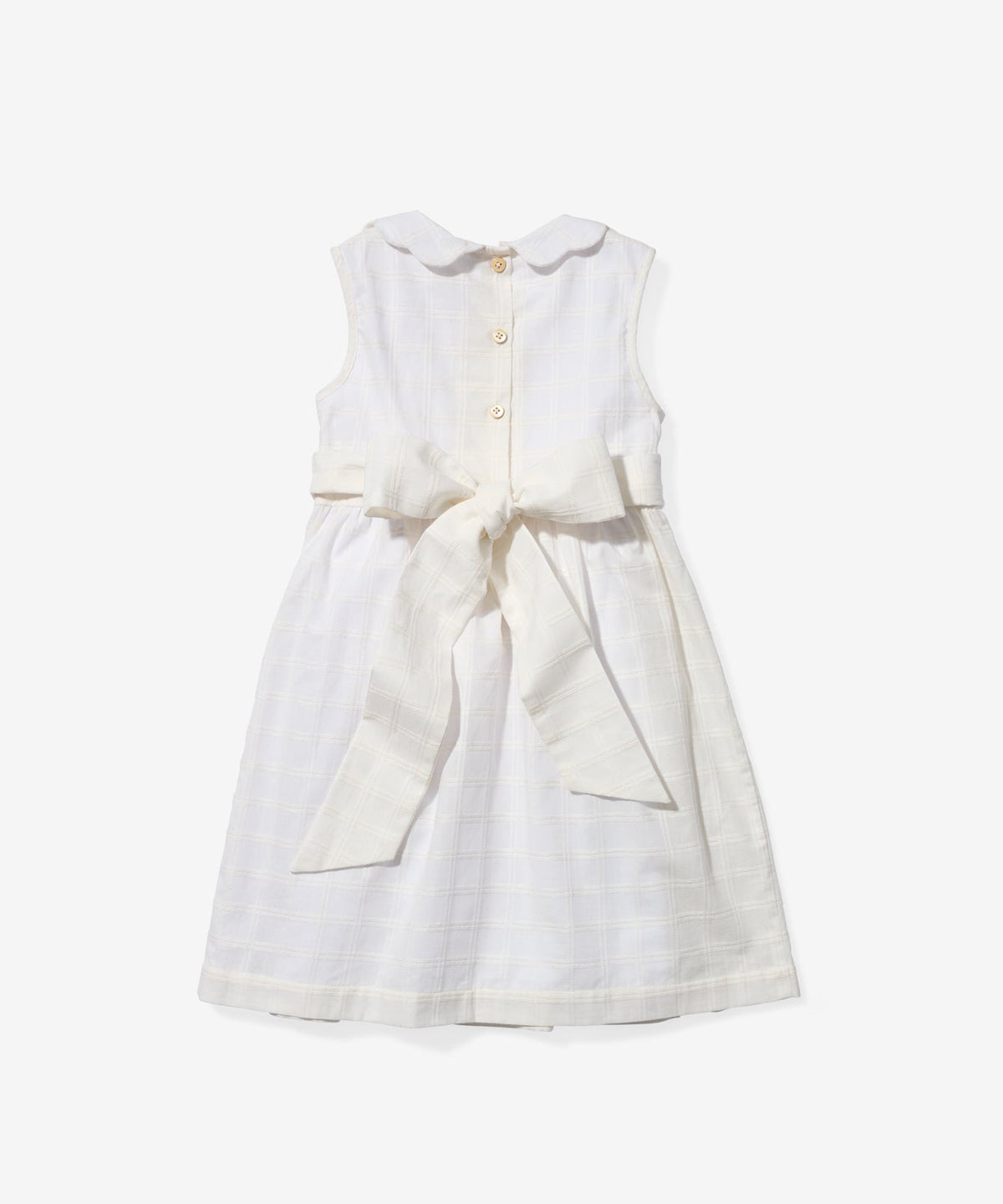 Olive Dress in Cream Windowpane