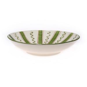 Olive Stripe Serving Bowl