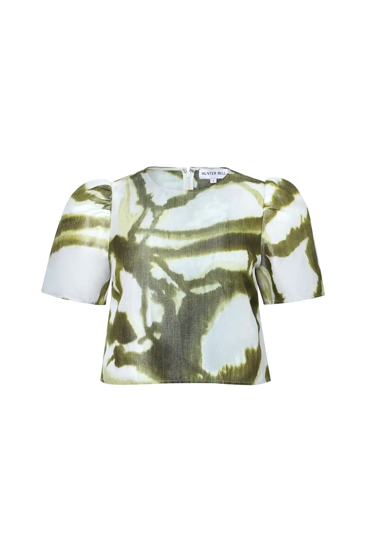 The Olivia Top in Seabreeze Ikat Green.