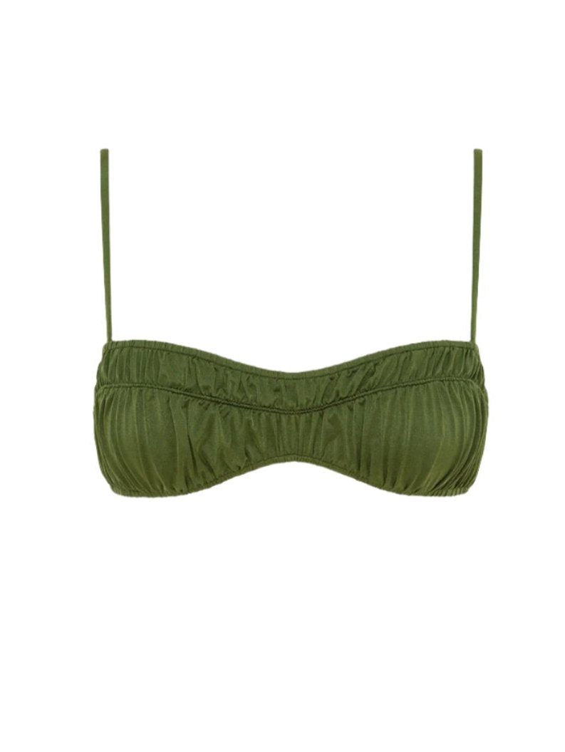 Ruched Crop Bikini Top