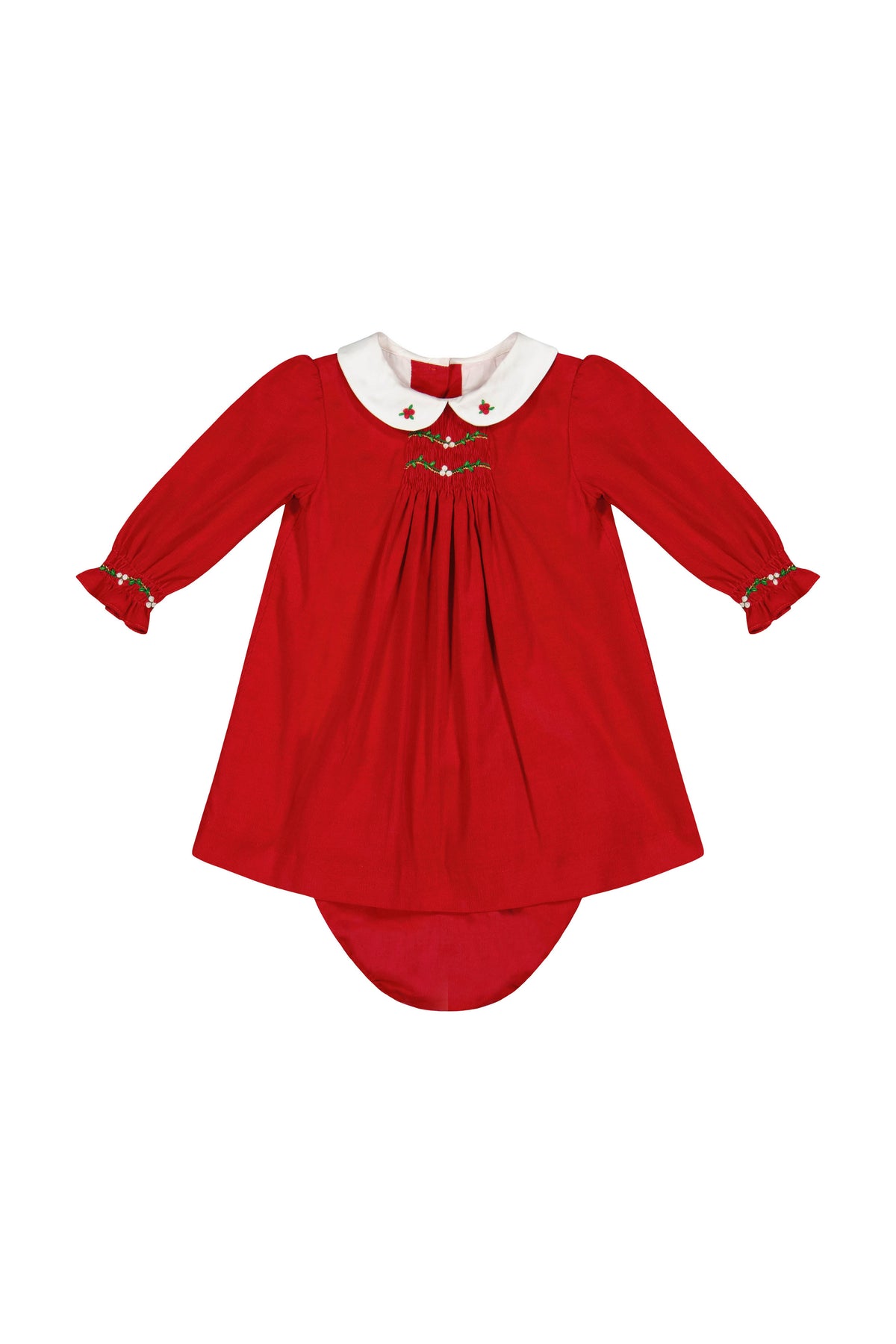 Olympe Red Smocked Baby Set