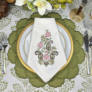 Lillian Placemat in Sage, Set of 4