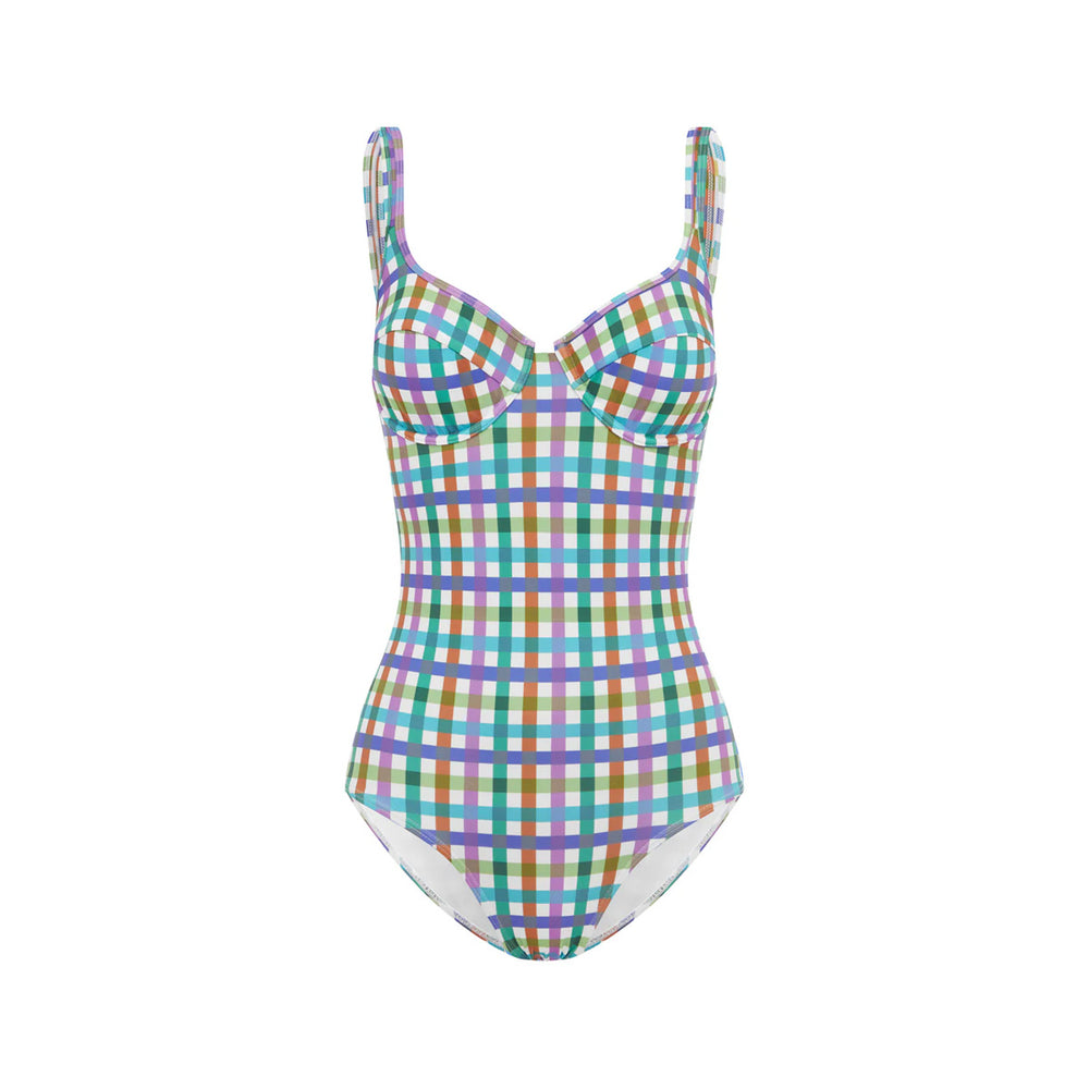 Atlantis Gingham Balconette One-Piece