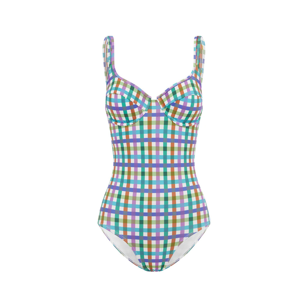 Atlantis Gingham Balconette One-Piece