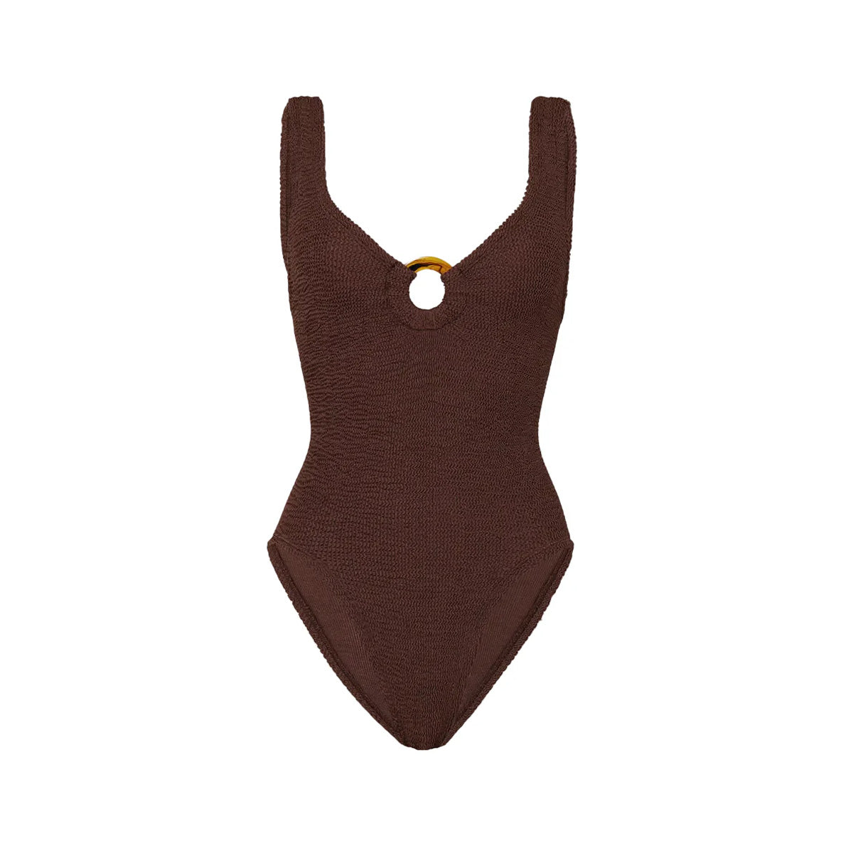 Celine One-Piece in Metallic Chocolate