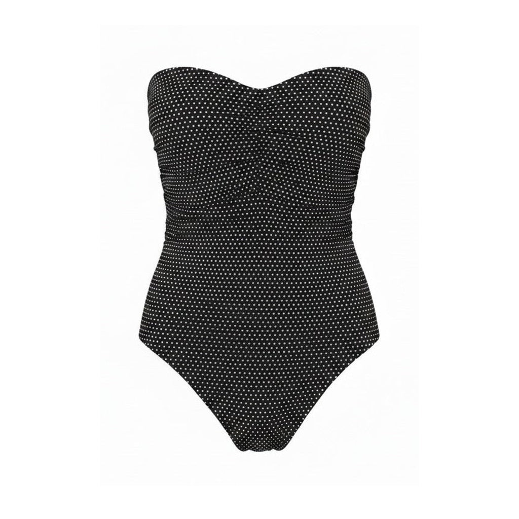 The Pana One-Piece in Polka Dot Black Dot Classic