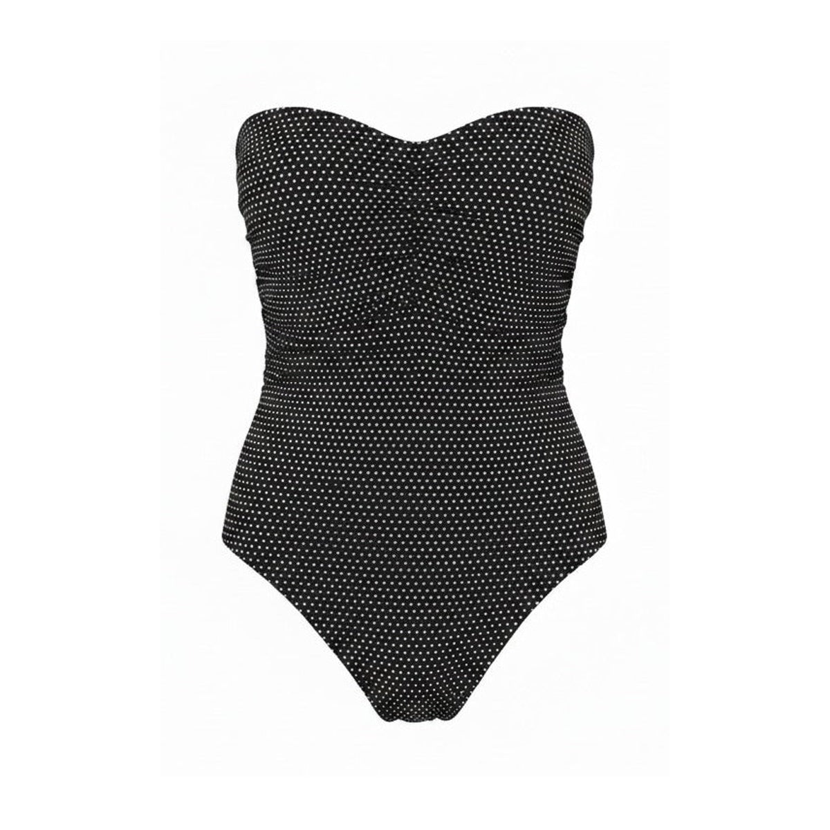 The Pana One-Piece in Polka Dot Black Dot Classic