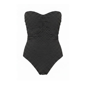 The Pana One-Piece in Polka Dot Black Dot Classic
