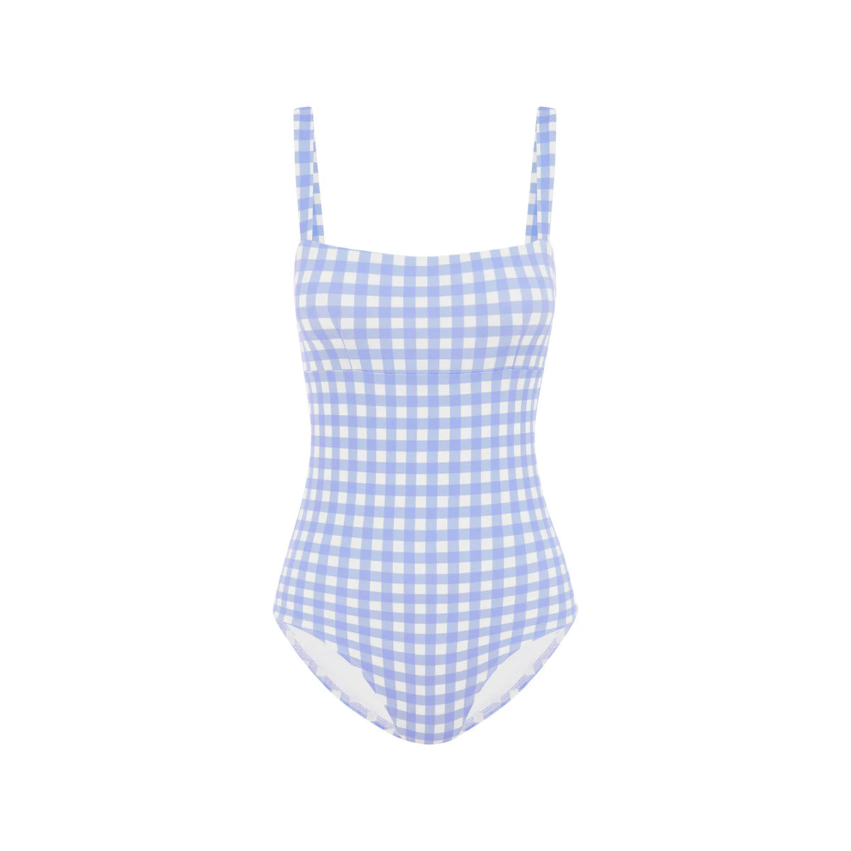 Sky Gingham Bandeau One-Piece
