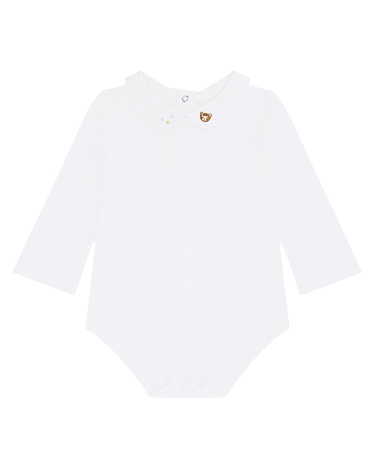 Little Bear Embroidered Collar Onesie