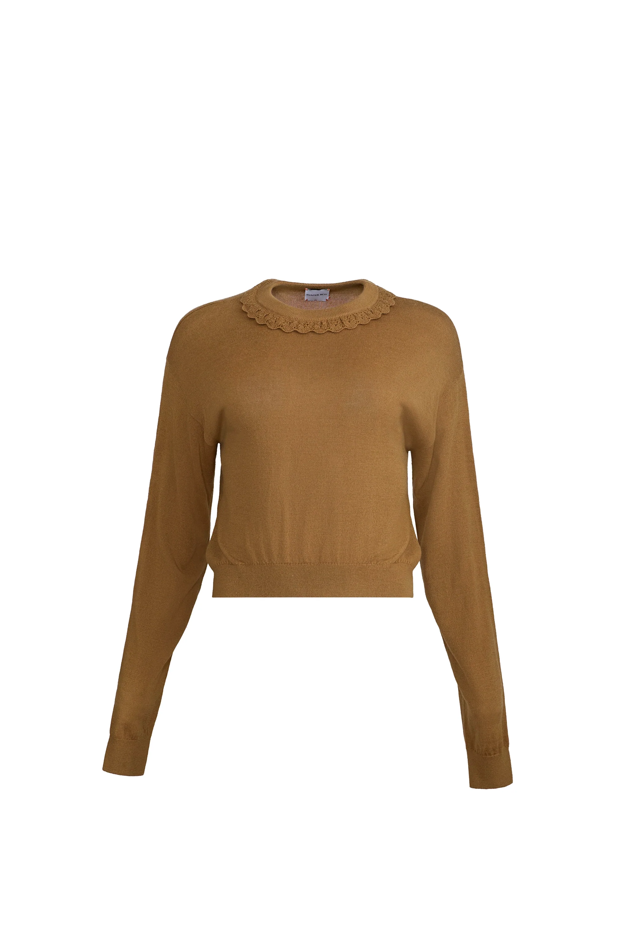 The Opal Sweater in Chestnut.