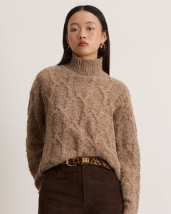 Opaline Sweater in Marled Camel